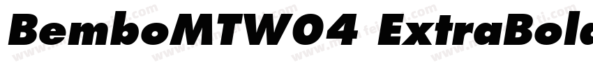BemboMTW04 ExtraBold字体转换